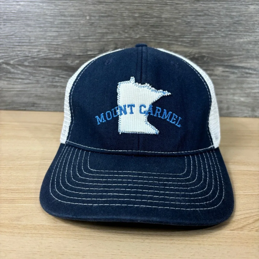 Mount Carmel Hat Cap‎ Snapback Blue Minnesota One Size Adjustable